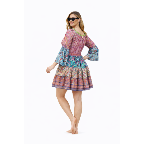 Kasturi Silk Dress for Women | Free Size Ethnic Wear | Soft & Lightweight Silk Fabric | Stylish Traditional Look
