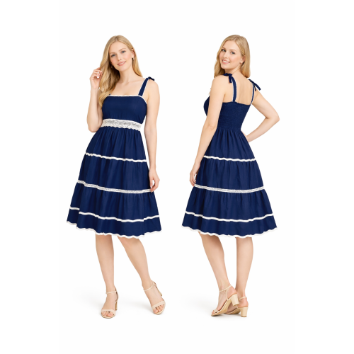 Rayon Dress for Women | Back Smoking Elastic Fit | Soft & Breathable Rayon Fabric | Casual & Daily Wear Dress | Free Size