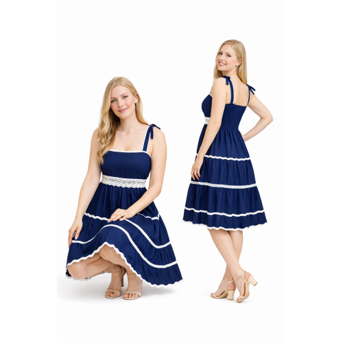 Rayon Dress for Women | Back Smoking Elastic Fit | Soft & Breathable Rayon Fabric | Casual & Daily Wear Dress | Free Size