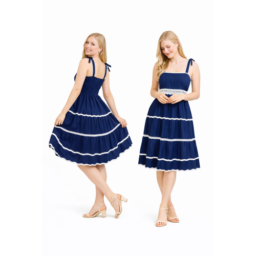 Rayon Dress for Women | Back Smoking Elastic Fit | Soft & Breathable Rayon Fabric | Casual & Daily Wear Dress | Free Size
