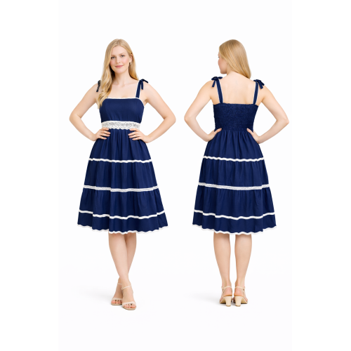 Rayon Dress for Women | Back Smoking Elastic Fit | Soft & Breathable Rayon Fabric | Casual & Daily Wear Dress | Free Size