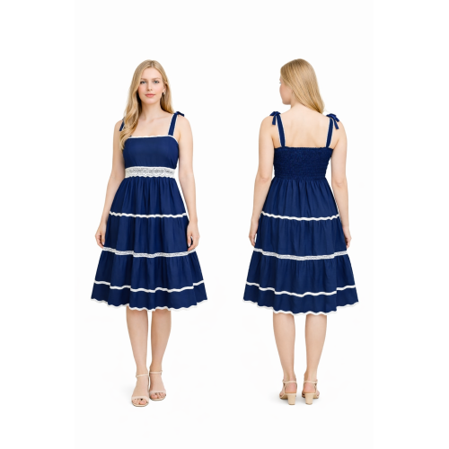 Rayon Dress for Women | Back Smoking Elastic Fit | Soft & Breathable Rayon Fabric | Casual & Daily Wear Dress | Free Size