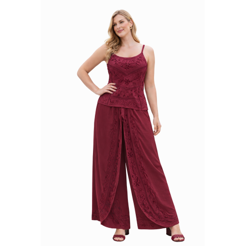 Women Rayon Stonewash Co-Ord Set | New Pattern Strap Top with Dhoti Pants | Trendy Two Piece Outfit | Soft & Breathable Fabric | Casual & Festive Wear