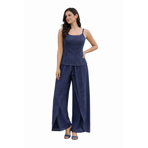 Women Rayon Stonewash Co-Ord Set | New Pattern Strap Top with Dhoti Pants | Trendy Two Piece Outfit | Soft & Breathable Fabric | Casual & Festive Wear