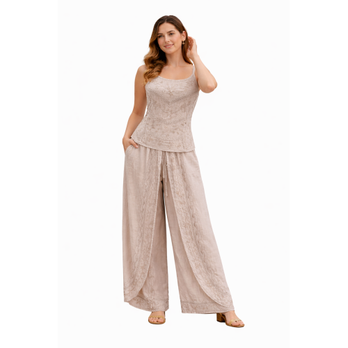 Women Rayon Stonewash Co-Ord Set | New Pattern Strap Top with Dhoti Pants | Trendy Two Piece Outfit | Soft & Breathable Fabric | Casual & Festive Wear