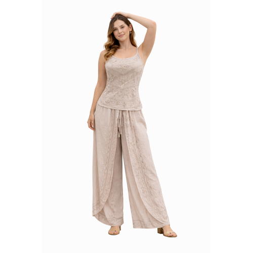 Women Rayon Stonewash Co-Ord Set | New Pattern Strap Top with Dhoti Pants | Trendy Two Piece Outfit | Soft & Breathable Fabric | Casual & Festive Wear